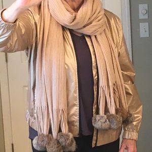 Women's Echo Winter Scarf - Ample Size - Over 7 foot Long!!! Tan / Camel Color